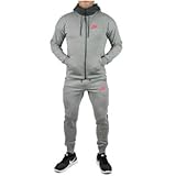 Nike - Nike Tuta Uomo Cotone Felpato Grigia - L, Gris