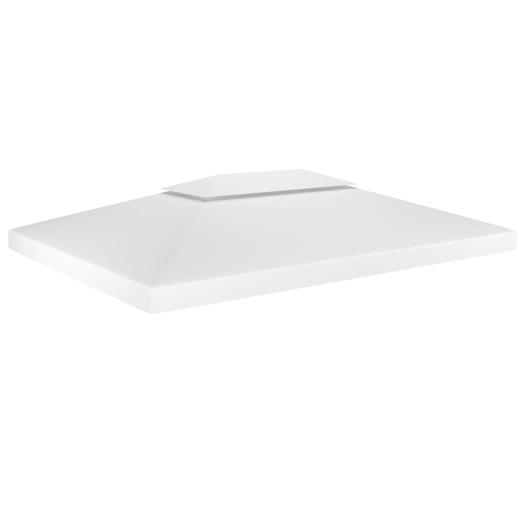 Toldo de cenador 2 niveles 310 g/m² 4x3 m blanco,Casa y jardín,Jardín,Artículos de exterior,Estructuras de exteriores,Accesorios para pabellones y cenadores,Cubiertas para carpas y cenadores-312077