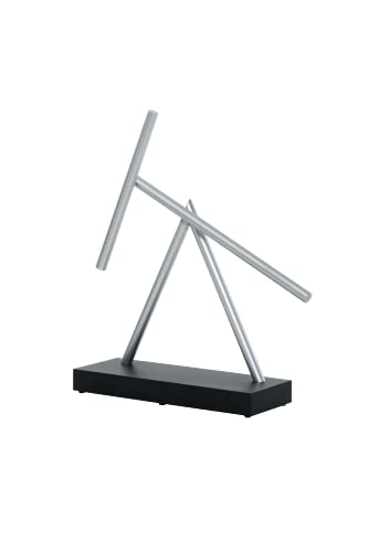 The Swinging Sticks® Basic Edition – Noir & Aluminium | Baguettes oscillantes au Mouvement hypnotique | Objet Design & décoration pour Le Bureau, Le Salon,...