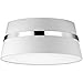 Dainolite 3LT Semi-Flush Mount, PC w/WH Shade White
