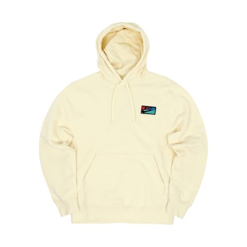 [ナイキ] CLUB+ BB バッチ GX プルオーバー フーディ パーカー メンズ スウェット トップス 長袖 フリース 裏起毛 FB8440-113 ココナッツミルク クリーム 国内正規品 スポーツウェア ジム フィットネス Mサイズのサムネイル