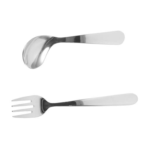 FRCOLOR 1 セット おやじスプーン、ひじ食いおやじスプーン、あたまおやじ、練習用食器 器具 補助 適応器具 ハンドアングルフォーク 給餌を食べる