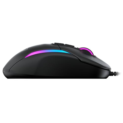 Kone II: Mouse da gaming RGB cablato ed ergonomico, Sensore ottico da 26K DPI, ciclo di vita degli switch ottici di 100 milioni di clic, 23 input personalizzabili: Nero cenere - Mouse gaming - Immagine 11