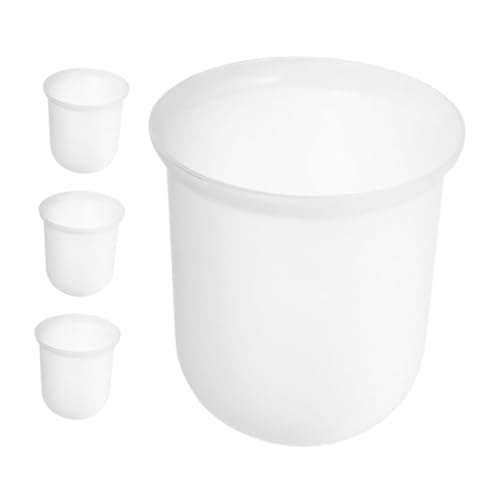 SOLUSTRE 4piezas Herramienta De Limpieza para Inodoro Cepillo Redondo Base De Plástico Accesorio De Baño Taza De Plástico Lavable Duradero