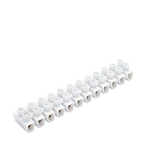 VELAMP Mammut MG303 Barretta di 12 Morsetti elettrici (Tbs-3A-4 mm2), Certificazione NF, in PP, Bianco