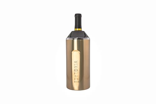 Vinglacé Wine Bottle Chiller- Portable Champagne Insulator- Stainless Steel Wine Cooler Sleeve - Keeps Wine Cold (Copper)