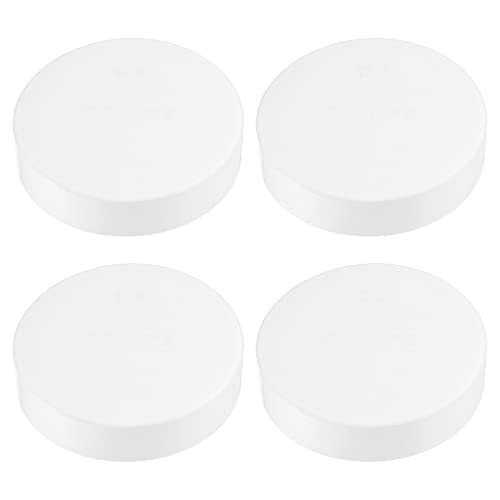 PATIKIL PVC Pipe End Cap Fitting 3.5"/89mm ID, 4 Pack Furniture Grade Plug Coupling Socket for DIY Garden