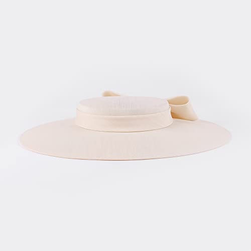 Wide Brim Hats For Women Big Bowknot Formal Occasion Kentucky Cap Lady Wedding Cocktail Party Flat Top Fedoras White #TOP5