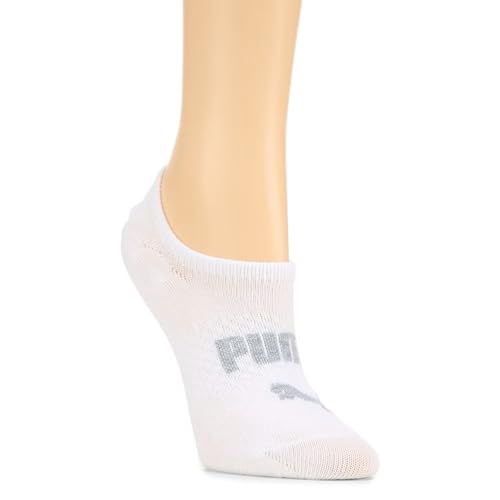 PUMA SuperLite No Show Women's Liner Socks Size 5-9.5 (White/Grey)4