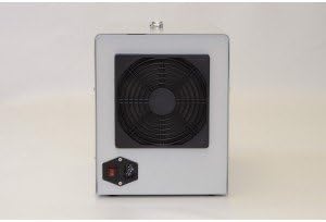 Back view of the MP-8000 Ozone Generator showing the cooling fan and power input.