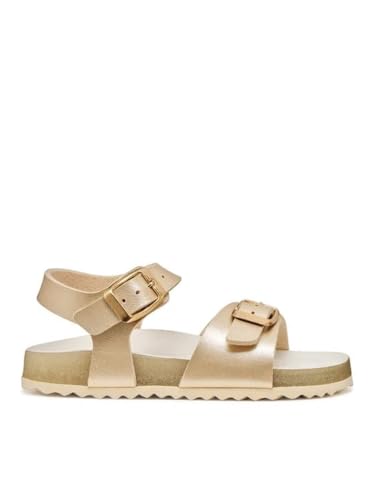 Geox J Adriel Girl I Sandal, Platinum, 32 EU