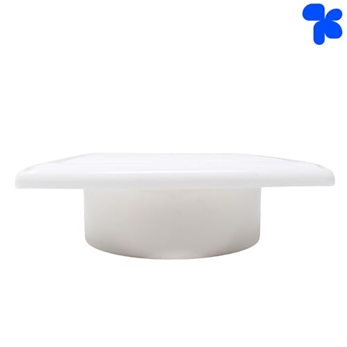 Image of AMPEREUS Wall Exhaust Fan Chimney Vent Pipe Cover and Mosquito Net Dust Controller, White 6 inch
