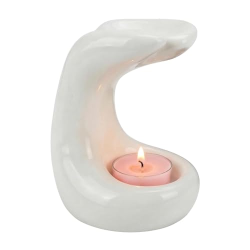 Difusor de aromaterapia de cerámica en forma de palma, calentador de para velas en forma de mano, quemador de fragancia para aceites y resinas, artístico calentado, decoración interior