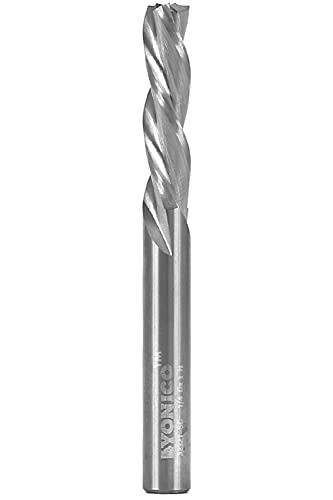 Image of YONICO Downcut Router Bits Spiral 3 Flute Solid Carbide CNC End Mill 1 /4-Inch Diameter 1 /4-Inch Shank 32321-SC