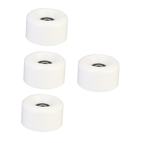 MUSISALY 4個ローラースケート用高弾性ダブルローラーホイール ベアリング付き 滑り止め耐摩耗性 ストリート 屋外対応スケートアクセサリー