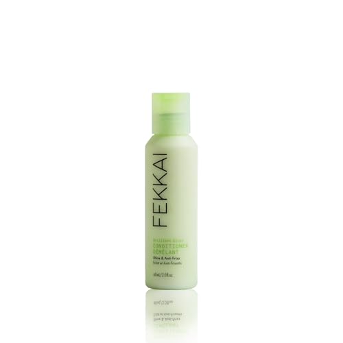 Fekkai Brilliant Gloss Acondicionador de 60 ml – Acondicionador con aceite de oliva, hidrata y da brillo al cabello seco y encrespado, vegano, libre de crueldad animal, certificado CEE, calidad de