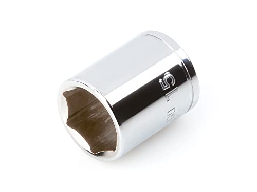 Image of TEKTON 1 /4 Inch Drive x 15 mm Shallow 6-Point Socket | SHD02115