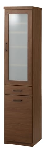 食器棚MK ダイニングボード 右開き 幅40x奥行42x高さ180cm 完成品 日本製 ウォールナット MK-40DB(R)WN