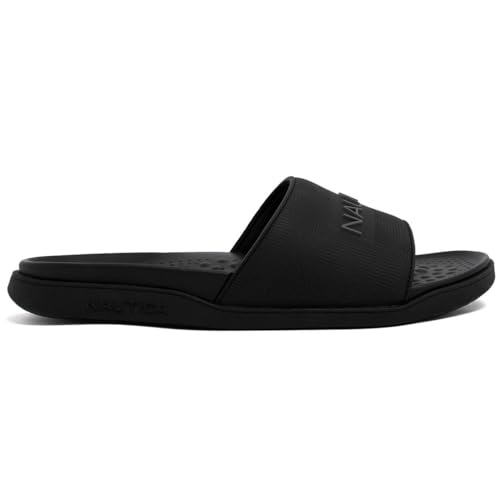 Image of Nautica Men's Athletic Cushioned Casual Slip On Shower Pool Beach Slide Sandals