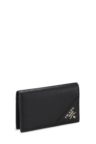 Pre-Loved Black Saffiano Card Holder, Black2
