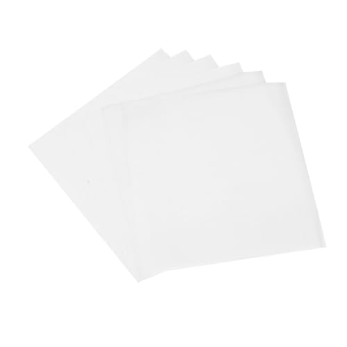 GLSTOY DIY Stitchwork Cloths 6pcs White Cotton Fabric Embroidery Cloths for Sewing