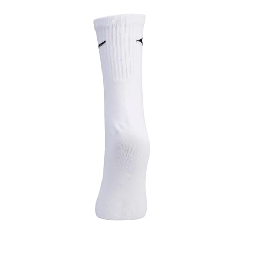 Kit 3 Pares Meias Esportivas Mizuno Cano Médio Branco/Preto - G