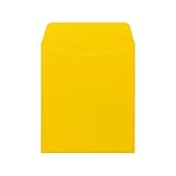Hygloss 30 Library Card Pockets 3.5x5 Inch - Non-Adhesive Pocket Envelopes - Yellow - Classroom Envelope Pockets - Ideal for Organizing - Colorful Small Library Book Pocket