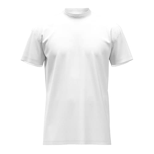 Maks Men's 100% Cotton 3 Pack Pre-Washed Ultra Soft Multipack Crew Neck Premium T-Shirts Undershirts2
