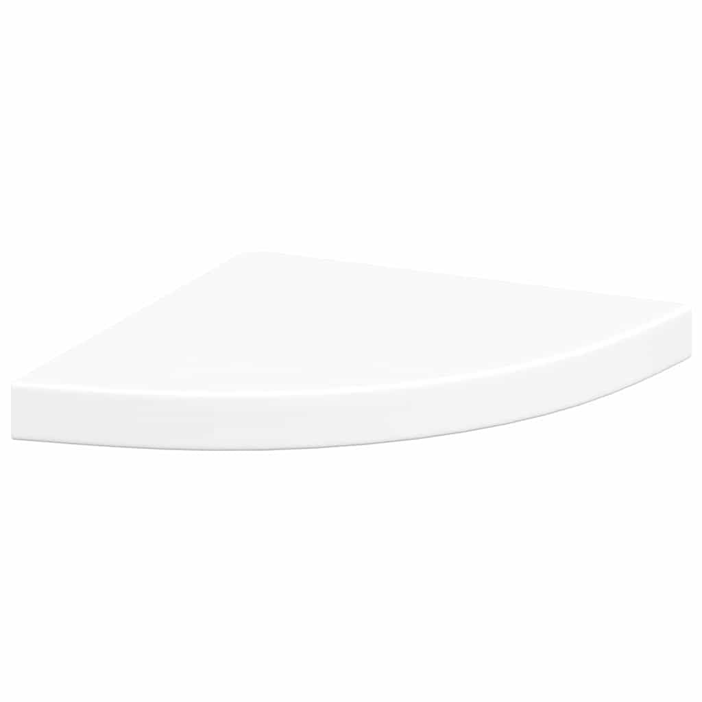 Scaffale angolare sospeso bianco, 35 x 35 x 3,8 cm, in MDF a nido d'ape e metallo, per libri, decorazione in vinile, design moderno, per soggiorno, corridoio, camera da letto