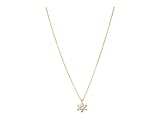 Kate Spade New York Miosotis Flower Mini Pendant Necklace Clear/Gold One Size