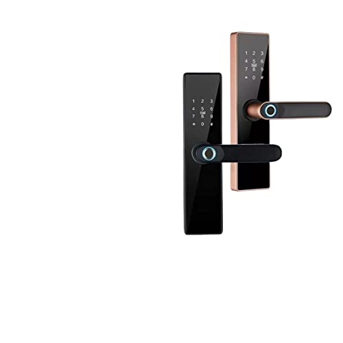 Wifi Electronic Door Lock With Tuya App Remotely/Biometric Fingerprint/Smart Card/Password/Key Unlock Fg5 (Color : H4-22X195 5050) #TOP10