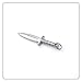 Fusamk Fashion Titanium Steel Dagger Tag Pendant Knife Necklace(Steel)