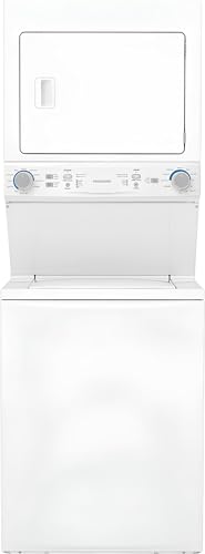 Frigidaire FLCE7522AW 27 Electric Laundry Center with 3.9 cu. ft. Washer Capacity 5.6 cu. ft. Dry Capacity 10 Wash Cycles 10 Dry Cycles in White