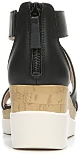 SOUL Naturalizer Womens Goodtimes Wedge Sandal, Black, 8.5 Wide US | Image 4
