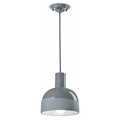 Suspension Decò Caxixi C2400 finition gris château luminaire artisanal