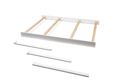 Image of CC KITS Full Size Conversion Kit Bed Rails for Sorelle Crib with Changer Combos | Fits Berkley, Princeton /Tuscany, Verona and Vista Elite and Combos (White, Berkley Crib and Changer)
