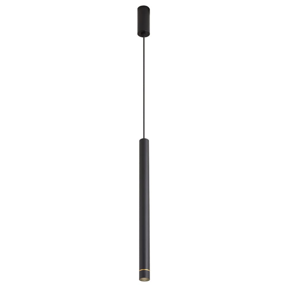 Tubo led largo Ibalods de 5W y 50cm lámpara cilíndrica de techo negra para iluminación neutra