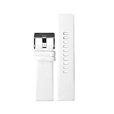 TROGPYXG Cinturino in pelle compatibile con Diesel DZ7256 DZ4344 DZ1657 DZ12 cinturino Litchi Grain 22 24 26 27 28 30 32 cinturino da 34 mm(White black clasp,26mm)
