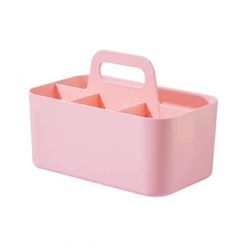 Duzapku Multipurpose Caddy Organizer 5 Slots Basket Bin Portable Cleaning Caddy with Handle Stackable Desk Organiser with Compartments for Office Bathroom Crafts School Supplies