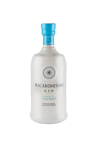 Macaronesian Ginebra Premium de las Islas Canarias con agua filtrada en galerías volcánicas - 37,5% vol., botella de 700ml