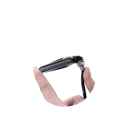 Clignotants moto LED eau courante à tige pliable dynamique