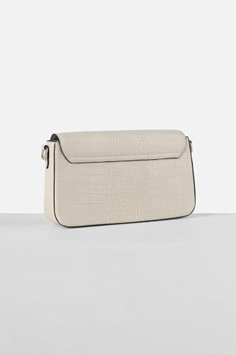 Image of Allen Solly Crocodile Textured PU Structured Shoulder Bag