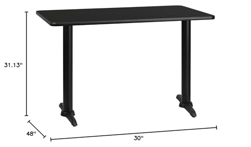 Flash Furniture XU-BLKTB-3048-T0522-GG 30'' X 48'' Rectangular Black Laminate Table Top thumb #2