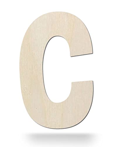 Kleenes Traumhandel Holzbuchstaben - Buchstabe aus Holz - Buchstaben f&uuml;r T&uuml;rbeschriftung - Alphabet aus Holz f&uuml;r Kinderzimmer, Wohnzimmer u.v.m. - (10 cm, Gro&szlig;es C)