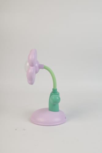Image of Lexton 7.5 Inch Small Rechargeable Flower LED Table Lamp | Cute Kids Study Desk Lamp with USB Charging Port, Switch Control & Eye-Care Reading Light for Bedroom, Study Table & Bedside