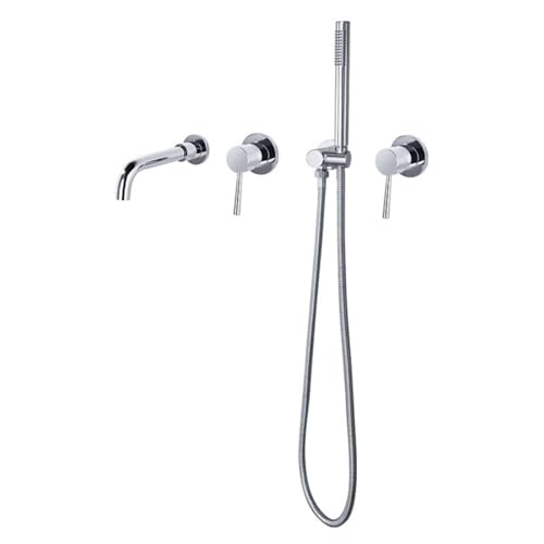 Mitigeurs de douche encastrés chromés pour salle de bain