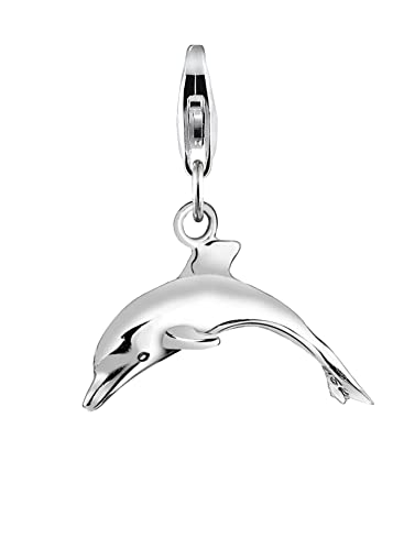Charm delfín de plata Nenalina con acabado pulido de alta joyería para mujer 2