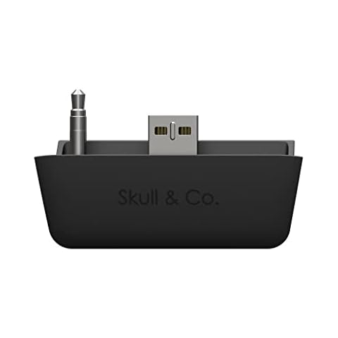 Skull & Co. AudioBox: Bluetooth 5.0 Wireless Audio Transmitter Adapter Low Latency for Xbox (XB1/XSX/XSS/Elite2) Controllers- Black Cover
