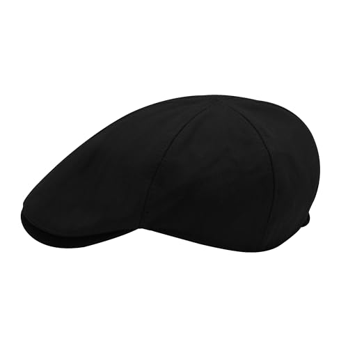 Image of ZLYC Men Cotton Flat Cap Summer Scally Ivy Gatsby Newsboy Beret Driver Cabbie Hunting Hat