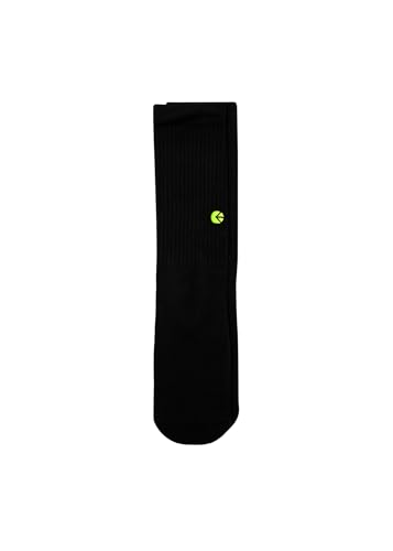 Ethika Boy's Crew Sock | Black -Flo Green-2